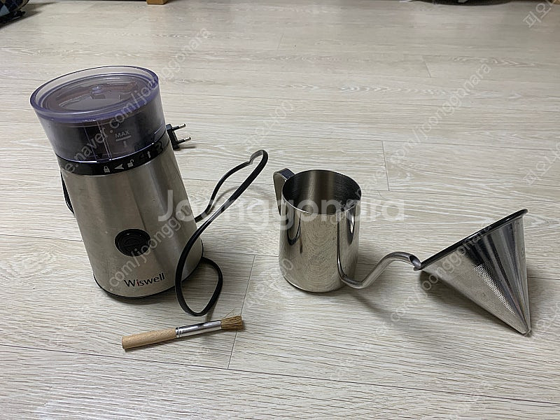 위즈웰 커피그라인더, 스텐필터,드립주전자--0
