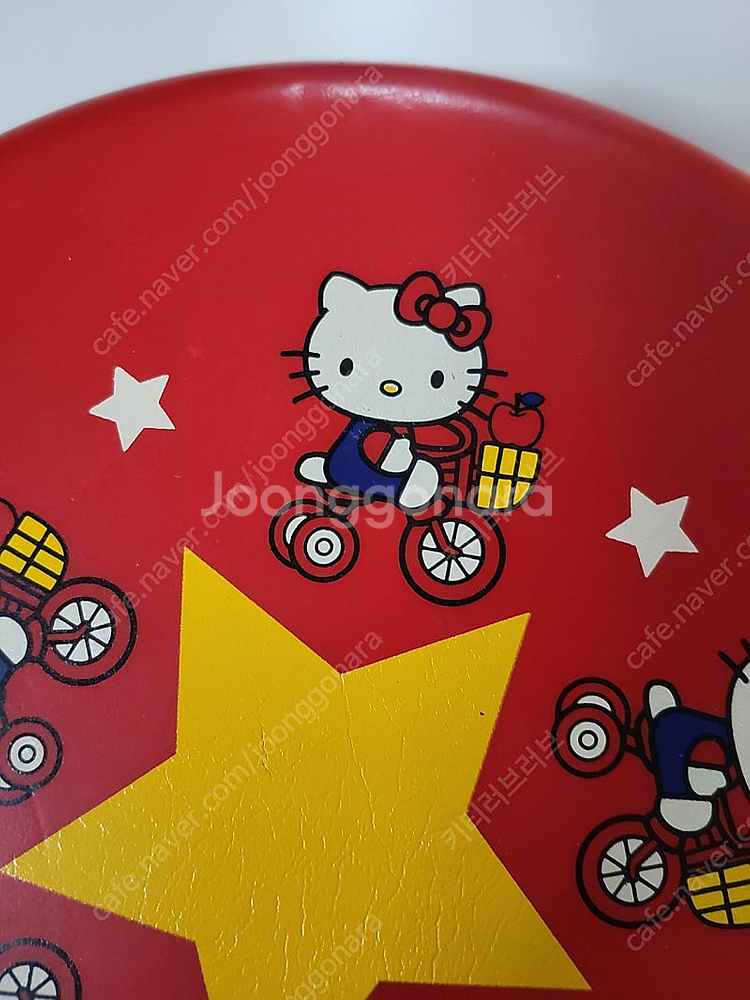 헬로키티 고전 빈티지 자전거 탄 키티 레트로 원반형 장...--3