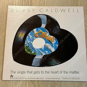 bobby caldwell - what you won't do for love 7인치 초판 하트 바이닐