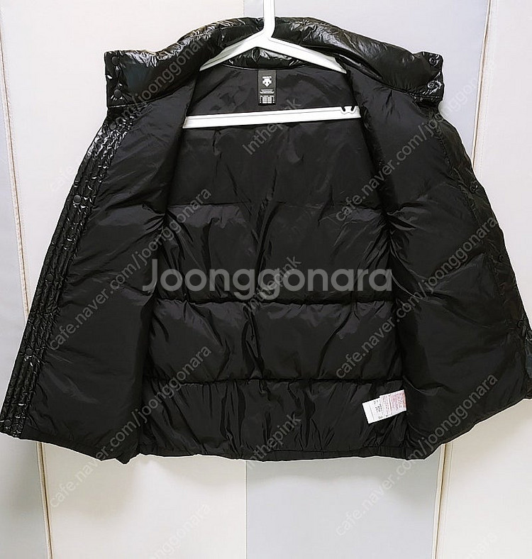 [XL] 데상트 유광 패딩조끼 블랙338--1