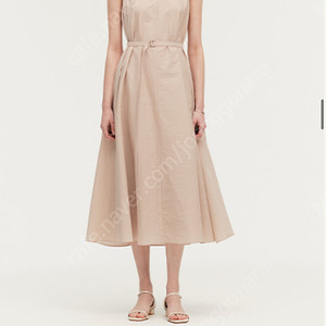 시에 리프 브이넥 원피스