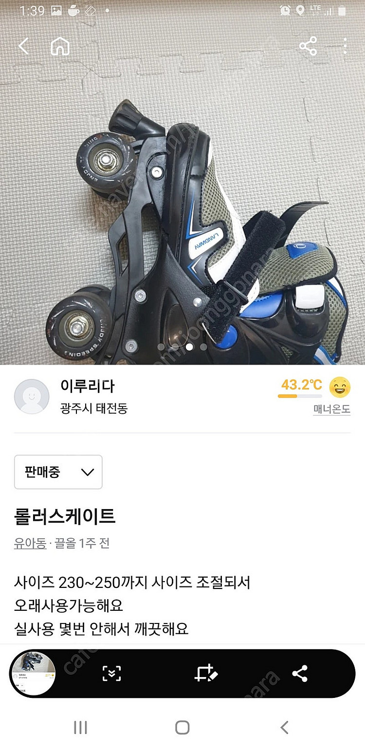 롤러스케이트사이즈조절가능(230-250)--1
