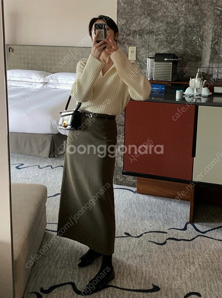 모아빈 Robin belt skirt--0
