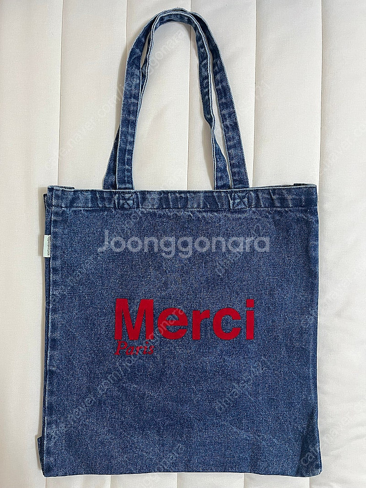MERCI 메르시 에코백 데님 파리 정품 토트백--1