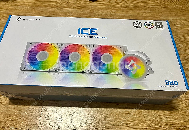 이엠텍 레드빗 ICE 360 ARGB 수냉 CPU 쿨러--0