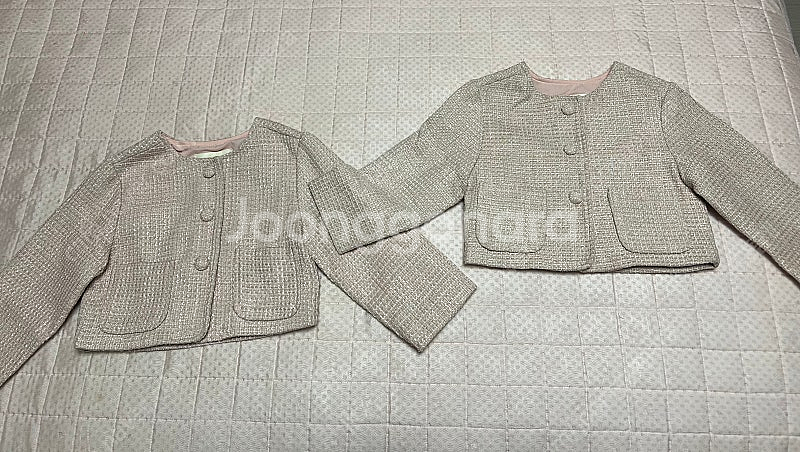 (착샷0) 베베드라엘 유아 여아 트위드 자켓 쌍둥이 가...--2