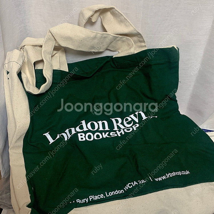 영국 런던리뷰북샵 에코백 새상품--0