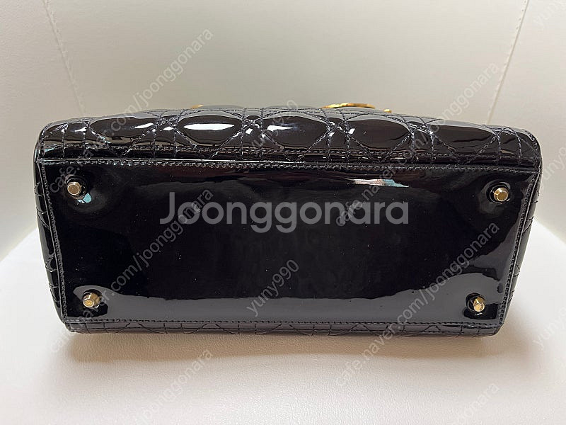 레이디디올백 페이던트 미디움 블랙--4