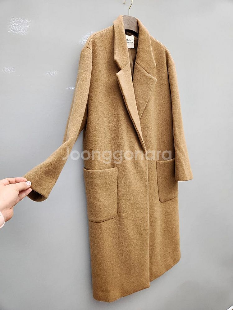 스튜디오 톰보이 카멜 롱코트/한섬 타임 마인 구호 랑방...--1
