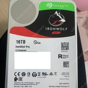 Seagate IRONWOLF 16TB 팝니다. (16테라 하드디스크)