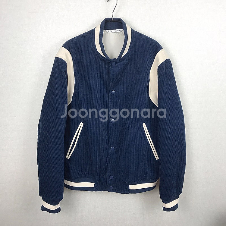 자라 ZARA 코듀로이 바시티 봄버 점퍼 자켓 남성L--0