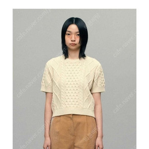 시엔느 케이블 반팔 니트 rocha knit