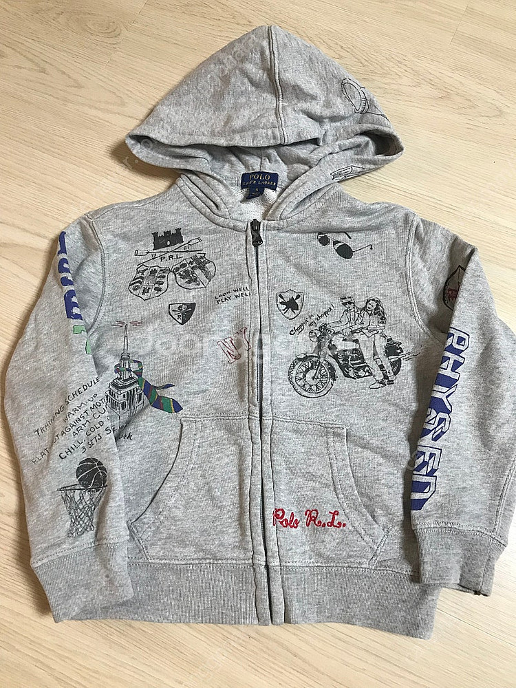 polo 폴로 키즈 후드 집업 5T--0