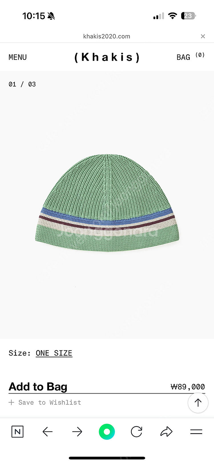 [카키스] khakis roam knit hat gre...--2