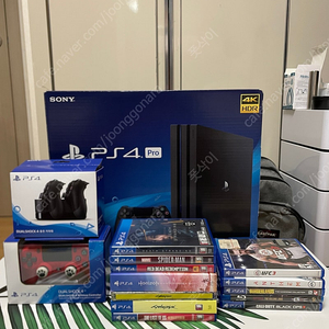 PS4 Pro 1테라 + 컨트롤러 + 충전거치대 + 게임 10개 일괄