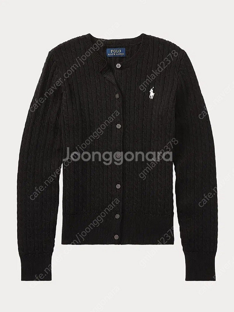 새상품) 폴로 걸즈 가디건 블랙 XL--0