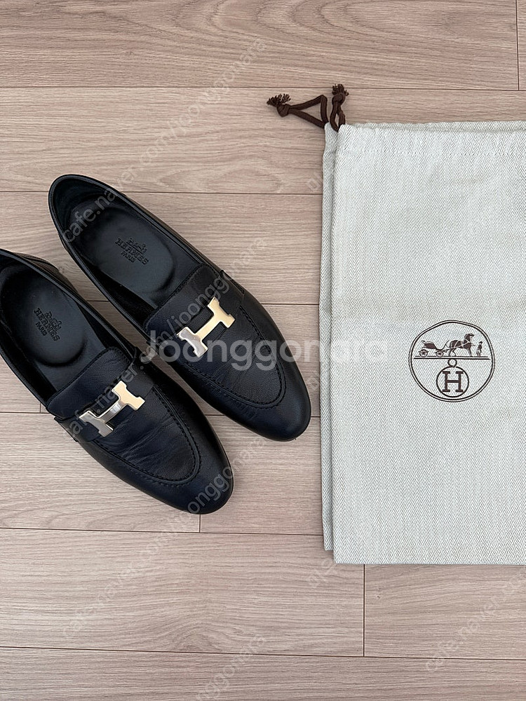 Hermes Paris 에르메스 파리 로퍼 / 블랙 샴...--0