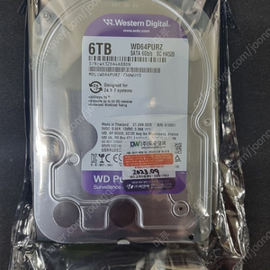 WD 6TB PURPLE HDD (WD64PURZ) 판매합니다