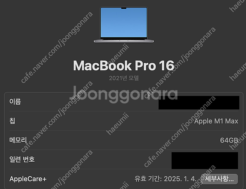 맥북 M1 Pro max 16인치 64GB 2TB (S...--1