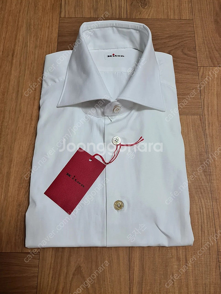 [새상품] 키톤(Kiton) 화이트 코튼 셔츠 (16/...--0
