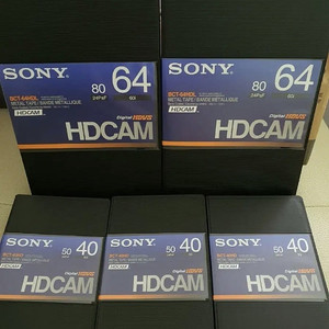 SONY 소니 방송용테잎 BCT-40HD 3개+ BCT-64HDL 2개