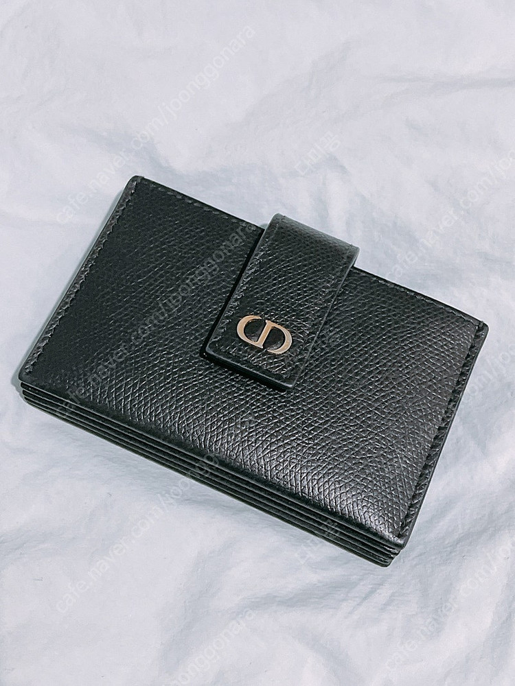디올 몽테뉴 아코디언 카드지갑 블랙--3