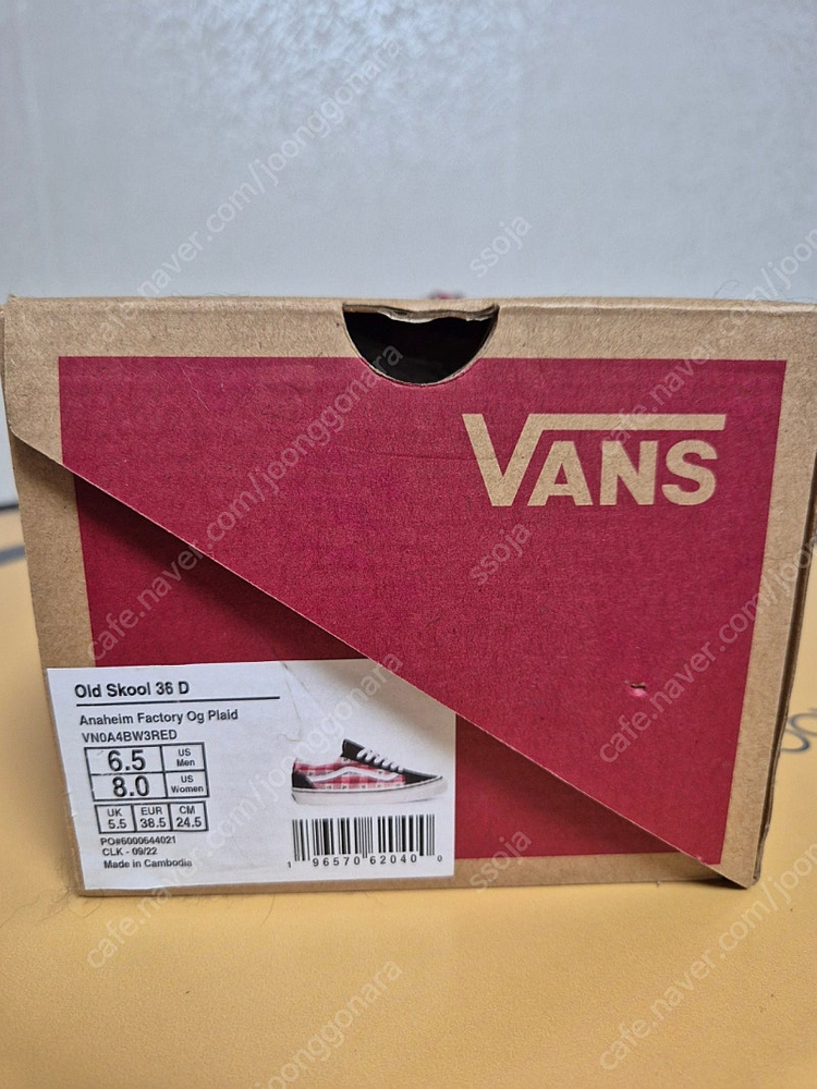 반스올드스쿨 36D VN0A4BW3RED245 이미지
