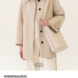 킨더살몬 트렌치 half coat trench