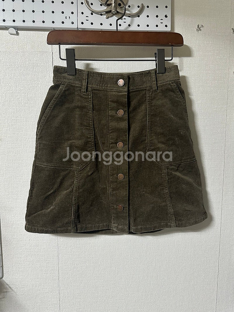 무배 새상품 S 코듀로이 A라인 미니스커트 써스데이아일...--7