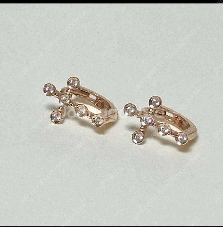 14k 크로스 원터치 귀걸이--0