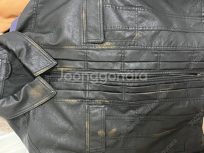 자라 페이크레더 자켓--2