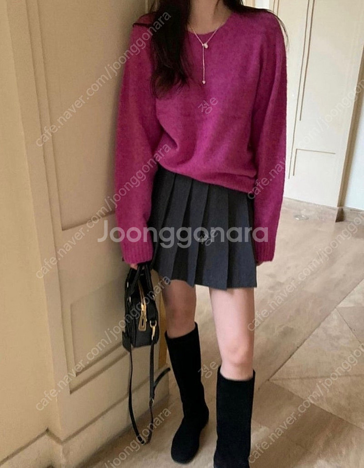 프리티영띵 프영띵 울 플리츠 스커트 판매해요--0