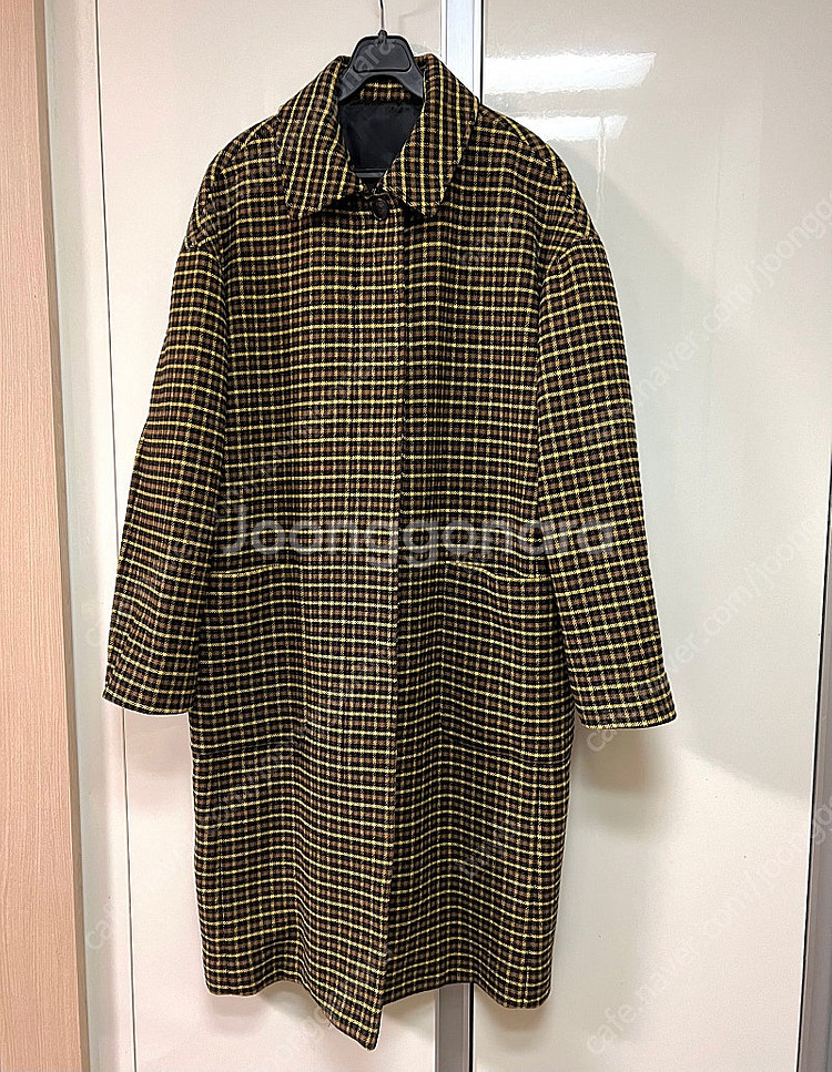 한섬 톰그레이하운드 체크 싱글 코트 맥코트--1