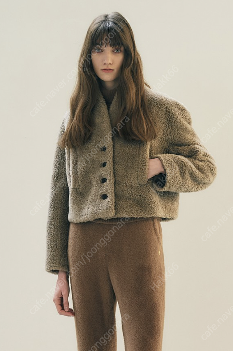메종마레 시어링 크롭자켓 Faux Shearling C...--0