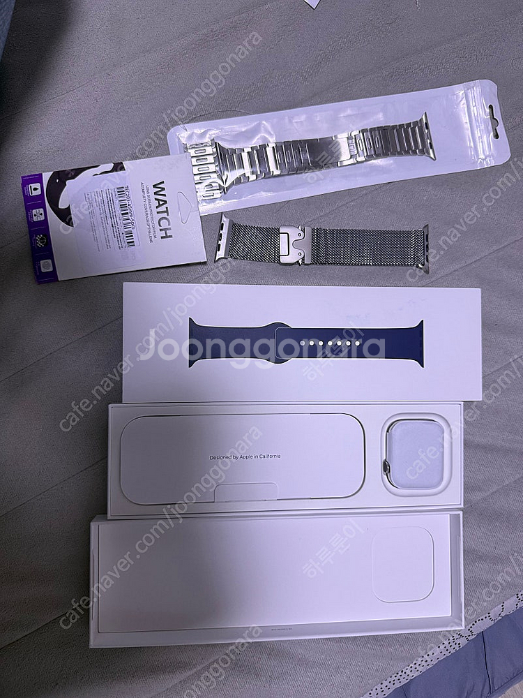 애플워치9 45mm 스테인리스 실버 팜니다--0