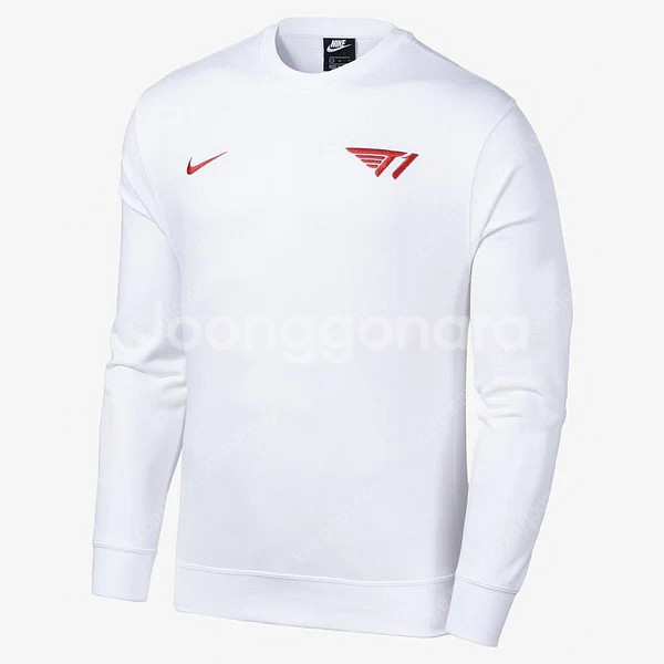 [XL,L] 나이키 skt t1 티원 클럽 맨투맨 화이...--0
