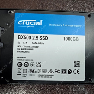 마이크론 크루셜 Crucial BX500 1TB SSD