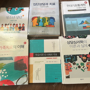 상담심리학 전공책(가족치료의 이해,집단상담과 치료 ,현대 기초통계학 이해와 적용,학습이론의 이해와 적용,청소년 상담 이론과 실제 ,상담심리학의 이론과실제)