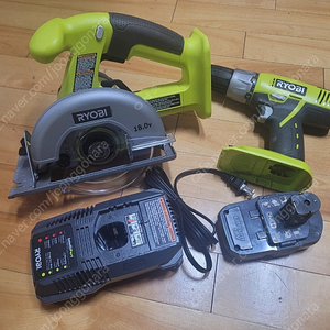 Ryobi 18V(20V) 충전드릴,원형톱 세트 신품