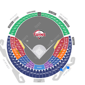 3월 18일(화)LG트윈스 vs NC 1루 오렌지석 통로 2or4연석 양도