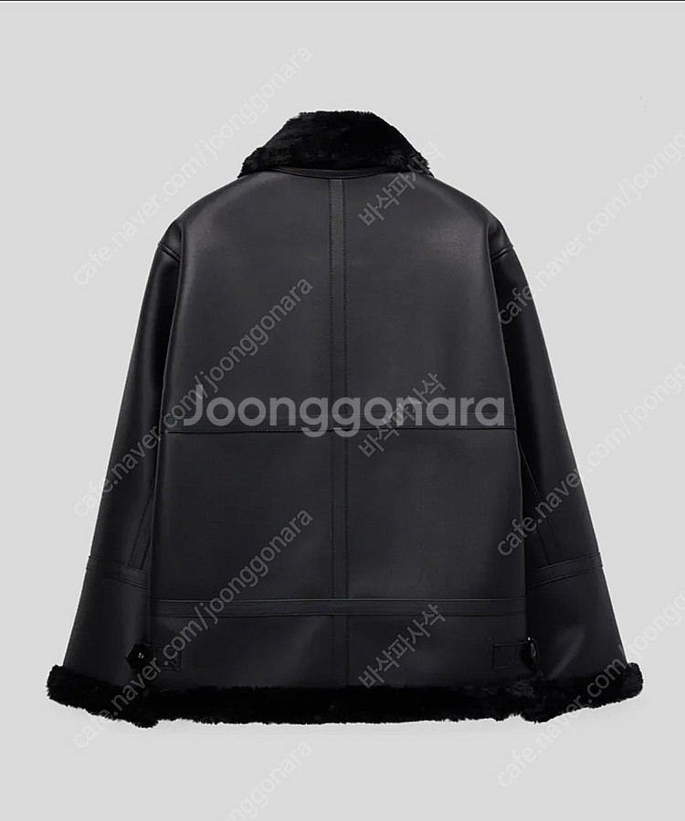 도프제이슨 오버핏 솔리드 무톤 자켓--3