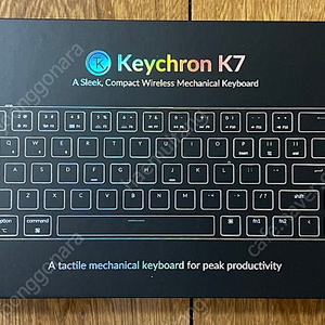 키크론 Keychron K7 RGB 핫스왑 갈축 국내정발 키보드