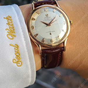 [정품] 오메가 컨스틸레이션 장미다이얼 크로스헤어 18K 금통 빈티지 (Omega Constellation Rose Dial 18K Solid Gold Vintage)