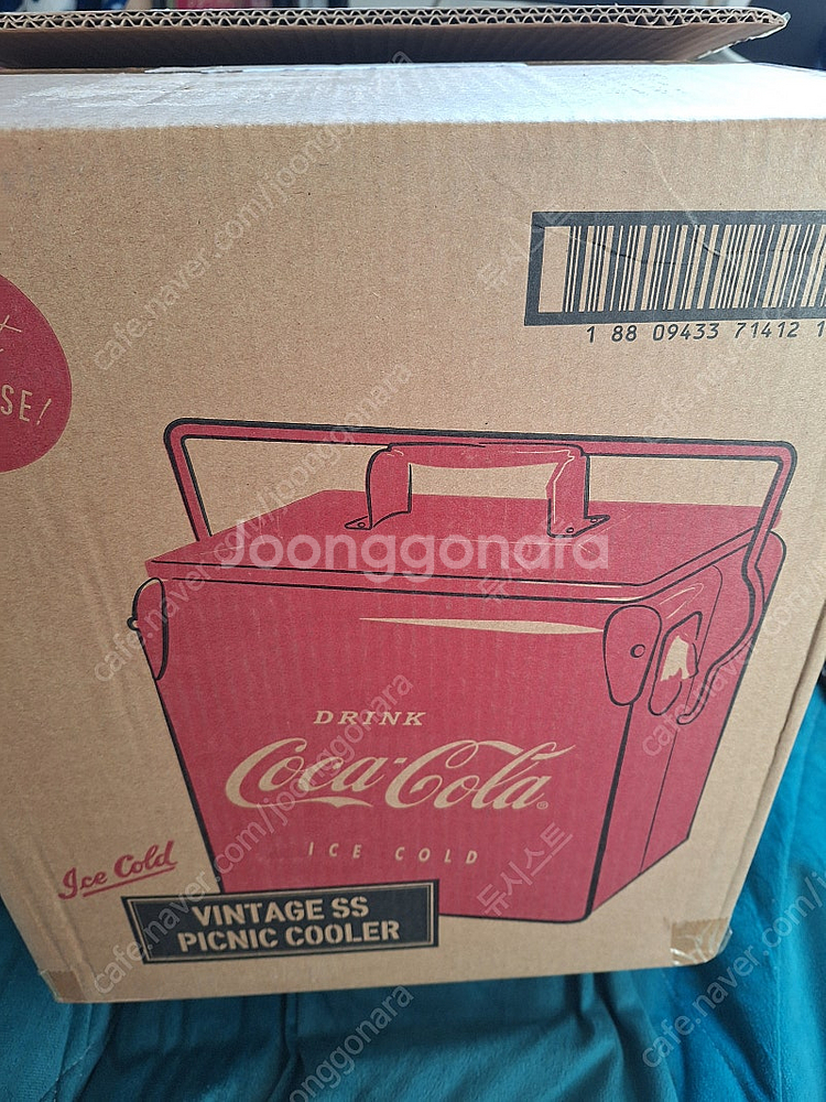 [코카콜라] 아이스박스 빈티지 피크닉스텐쿨러 13L--0