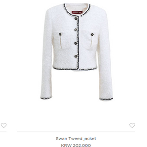 카디널레드 트위드 Swan Tweed jacket 새상품