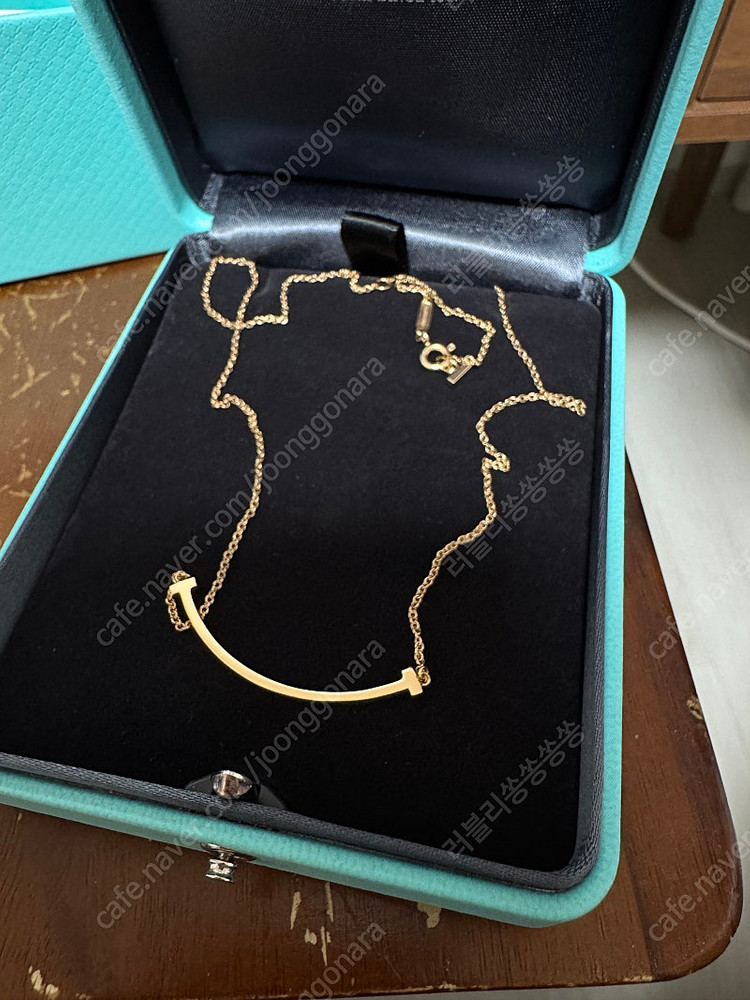 티파니 스마일목걸이 로즈골드--1