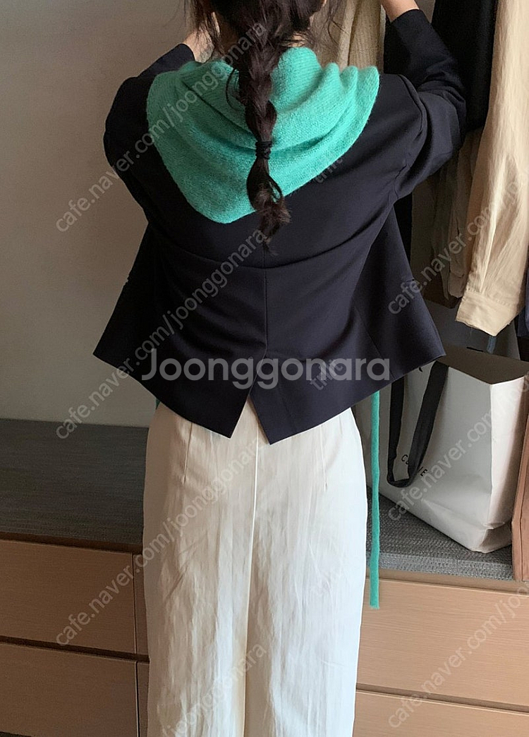 멜라운지 에일자켓 네이비 택달린 새상품--3
