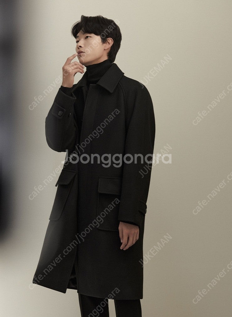 폴햄 져지 스트레치 발마칸 코트 네이비 100 새상품--0