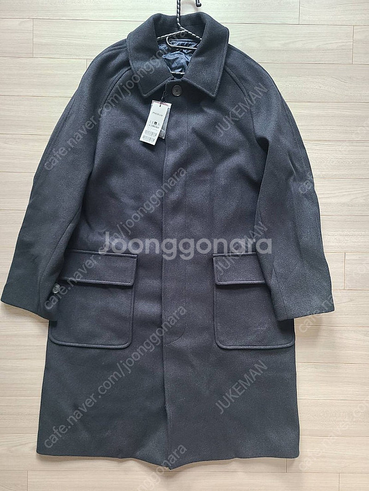 폴햄 져지 스트레치 발마칸 코트 네이비 100 새상품--3