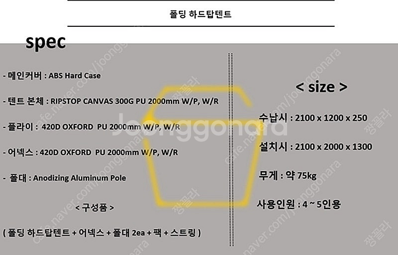 스토리지웍스 루프탑텐트(블랙에디션)️...--5